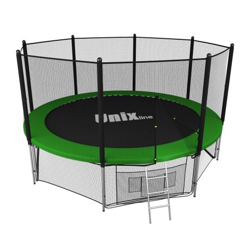 Батут Unix Line Classic 14 ft Outside (синий/зеленый)