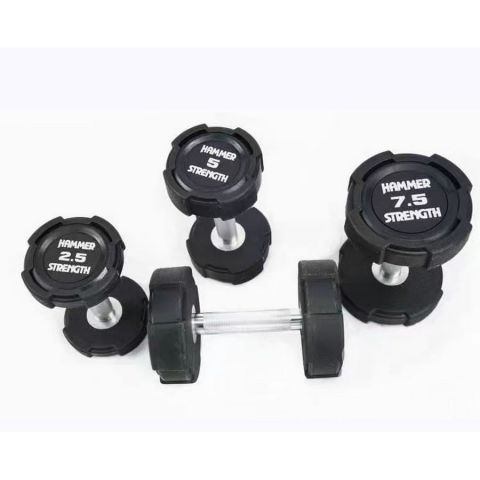Гантельный полиуретановый ряд от 2,5 до 25 кг, шаг 2,5 кг Gymmaster ANA-047