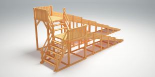 Зимняя горка Савушка Зима Wood-7