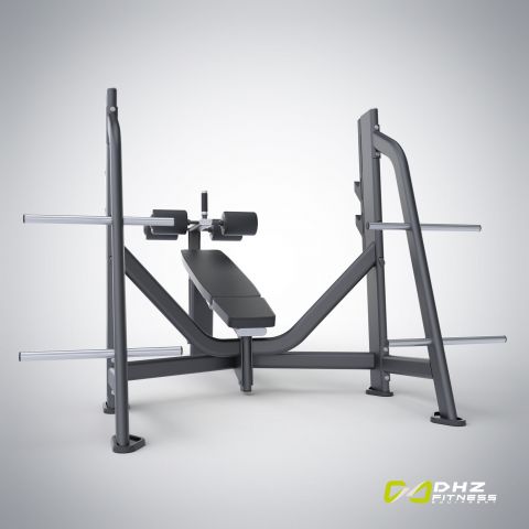 E-7041 Скамья-стойка для жима под углом вниз (Olympic Decline Bench)