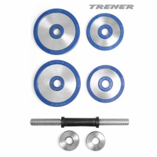 Гантель наборная обрезиненная TRENER TRG01 10 кг