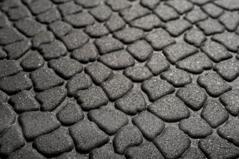 Плитка из резиновой крошки, Грандпол, 12 мм, 1000*1000 мм, чёрная